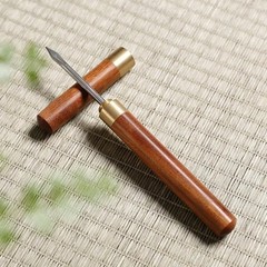 Stainless Steel Ice Pick 16cm Pick Tool W/ Safety Cover Non-slip Wooden Handle