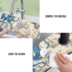 Sink Faucet Absorbing Mat, 2 Pack Drying Mat Around Faucet Sink Splash Guard …