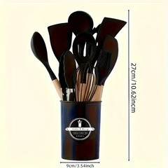 12Pcs Silicone Cooking Utensils Set For Handle Non Stick Pot Kitchenware Set