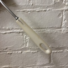 Vintage Ekco-Like Black White Plastic Slotted Spatula Turner Utensil Unbranded