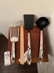 All Clad Utensils Set of 3 Slotted Spatula Non-Stick Solid Spatula & 6 oz Ladle