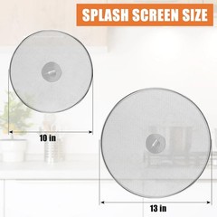 2-Pack Splatter Screens for Frying Pan – Stainless Steel Grease Splatter Guard w