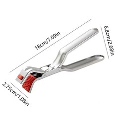 Silicone Handle Hot Dish Lifter Stainless Steel Bowl Gripper Kitchen Accessory