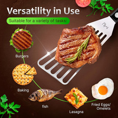 MIU Upgraded Stainless Steel Fish Spatula – Flexible & Corrosion Resistant Turne