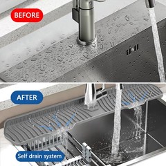 30 Inch Sink Splash Guard Silicone Sink Mat for Kitchen Faucet Bathroom
