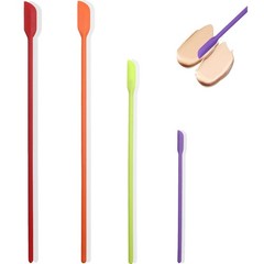 Silicone Spatula Set 4pcs Mini Flexible Scraper Tools for Jar Kitchen Makeup