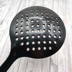 Vintage Ultratemp Black Round Slotted Holes Serving Spoon 2118 Robinson Knife