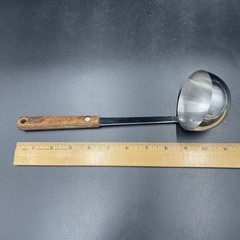 Vintage Stainless Steel Cooking Utensils Wood Handle Japan Unbranded Set of 4