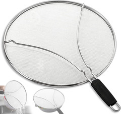 Splatter Screen for Frying Pan,Silicone Grease Splatter Guard, Heat-Resistant Sp