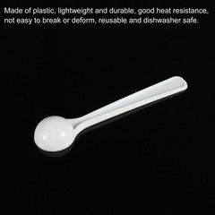15Pack Micro Spoons 1 Gram Measuring Scoop Plastic Round Bottom Mini Spoon