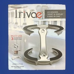 Trivae 4-in-1 Multi-Functional Lid Holder & Pot Stand – Flame Red Kitchen Trivet