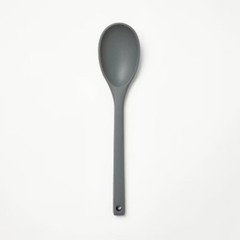Silicone Solid Spoon Dark Gray Dishwasher-Safe Kitchen & Cooking Spoon