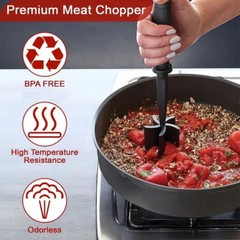 Meat Hamburger Chopper Heat Resistant Utensil Ground Beef Potato Masher Spatula