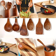 Wooden Kitchen Utensil Set – Natural Cooking Tools