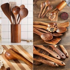 Wooden Kitchen Utensil Set – Natural Cooking Tools