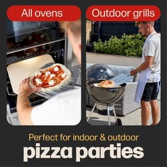 12″ Perforated Pizza Peel, Non-Stick Aluminium Paddle for XL Pizzas, Restaurant
