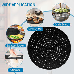 Splatter Screen Compatible with Hexclad,Heat Resistant Silicone with Folding …