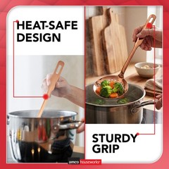 Amco 5-Piece Stainless Steel Cooking Utensil Set, Copper