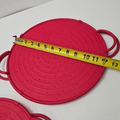 3 Pc Silicone Frying Pan Grease Splatter Guard Heat-Resistant Shield 8″ 10″ 12″