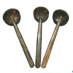 5 Coconut Shell Spoons kitchen tools handmade Eco friendly natural product Table