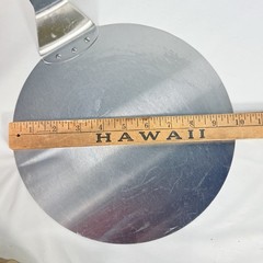 10″ Aluminum Round Pizza Peel Wooden Handle Pizza Turner Serving Paddle 16″