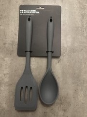 Slotted Turner And Spoon Set Of2 Silicone Tool Kitchen Concepts USA 🇺🇸 Seller