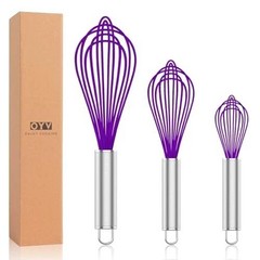 304 Stainless Steel Whisk Set – Dishwasher Safe, 3 Sizes for Every Kitchen Task