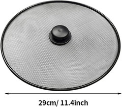 Splatter Screen, Frying Pan Splatter Screen, Splash Guard Lid with Knob, Extr…