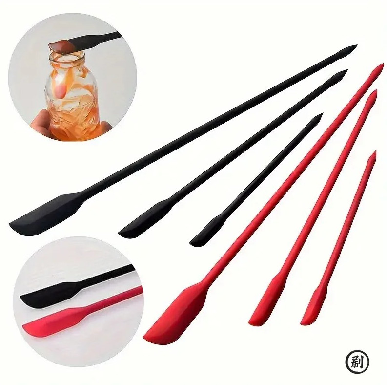 3pcs Mini Silicone Spatula Set Heat Resistant Jar Bottle Kitchen Tools – NEW