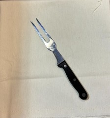 Meat Fork 10.5” Plastic Wood Handle Stainless Steel Japan Contour Handle