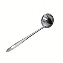 Stainless Steel Colander Soup Spoon Gravy Filter Oil Fat Separator Kitchen Ladle