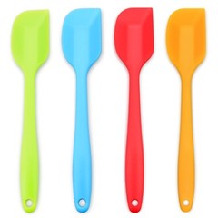 SILICONE SPATULA 4PIECE SET HEATRESISTANT SPATULAS NONSTICK RUBBER SPATULAS WITH
