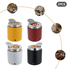 2* Commercial Soup Warmer Pot Electric Soup Kettle with Hinged Lid Food Warmer