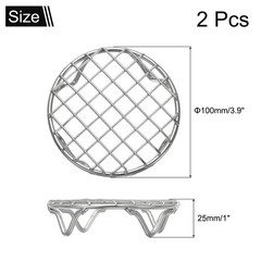 2Pcs Round Cooking Rack 3.9 Inch Dia for Cooking Silver