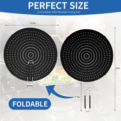 Splatter Screen Compatible with Hexclad,Heat Resistant Silicone with Folding …