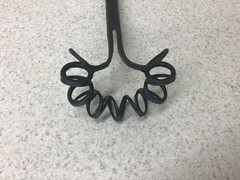 Pampered Chef Black Nylon Spiral Whisk Plastic Lightweight Whip #2330 Retired