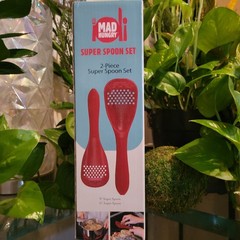 Mad Hungry Spurtle Silicone Super Spoon Red Kitchen Utensils Grater Strainer Set