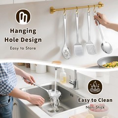 4 Pcs Cooking Utensils Set, Stainless Steel Kitchen Utensils, Heat Resistant …