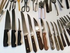 Bundled Lot ~50+ Kitchen Cooking Serving Utensils Tools Gadgets Knives etc.