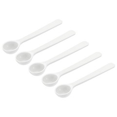 15Pack Micro Spoons 1 Gram Measuring Scoop Plastic Round Bottom Mini Spoon