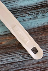 Vtg Rubbermaid White 1971 Spatula Flipper Hard Plastic 12.5” Cottagecore
