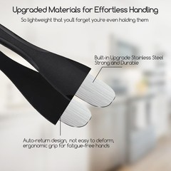 11 Inch Silicone Tongs for Cooking Heat Resistant, Lightweight Non-Scratch St…
