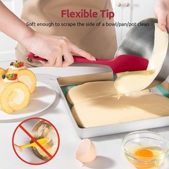 BPA Free Heat Resistant Silicone Spatula Set – Essential Kitchen Tools in Red
