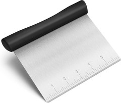 Stainless Steel Bench Scraper with Non-Slip Grip – Perfect for Pastry and Dough