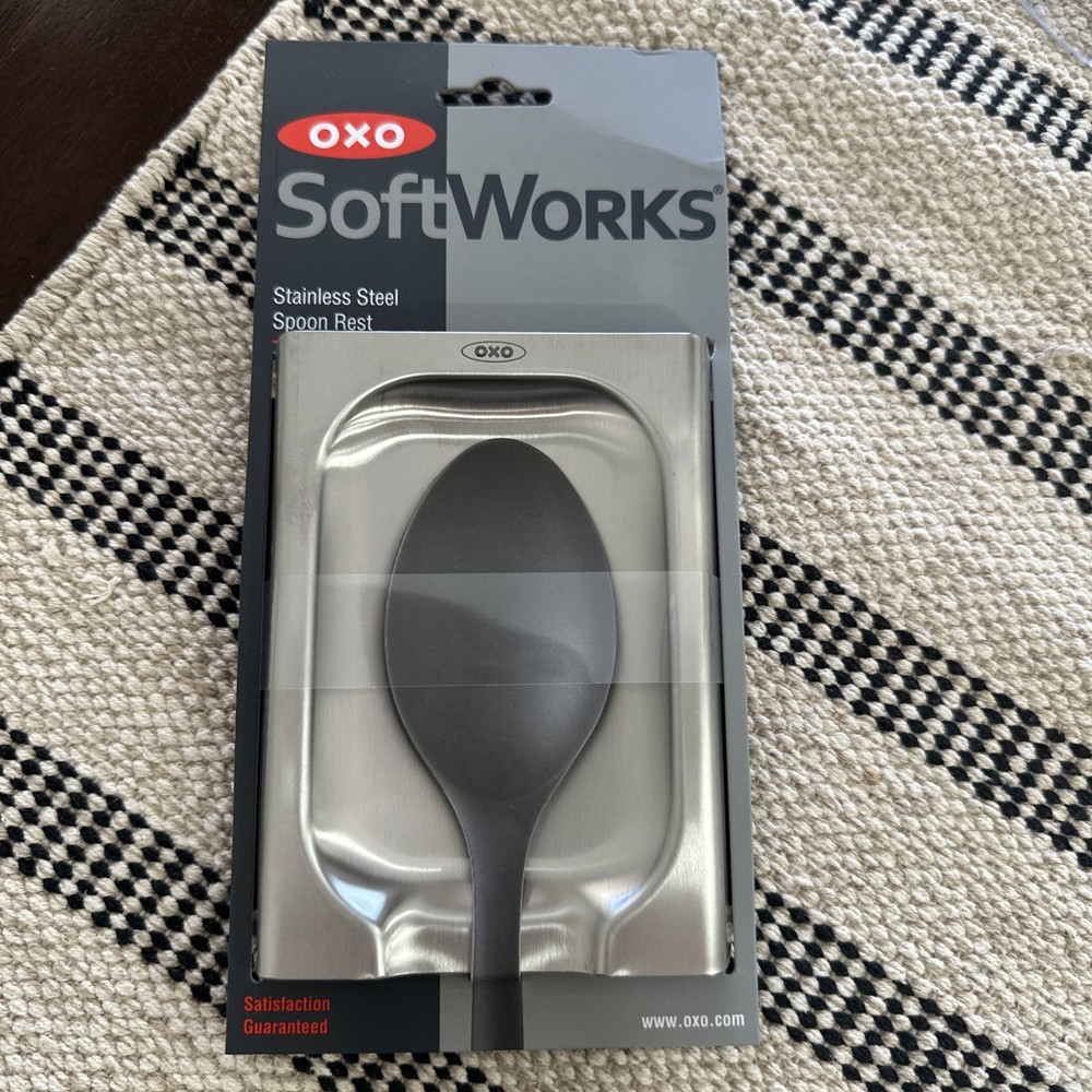 OXO soft works Spoon Rest, Stainless Steel Brand New
