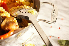 All-Clad T101 Stainless Steel Slotted Spoon Kitchen Tool, 13-Inch, Silver