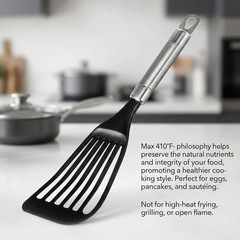 Nylon Fish Spatula – LFGB Certified, Nonstick, Dishwasher Safe, 410°F