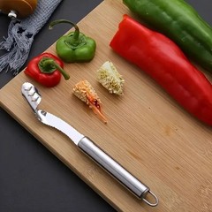 Stainless Steel Round Tube pepper corer – Kitchen Cooking Utensils piece – 1pc