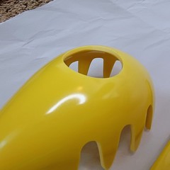 Melamine Kitchen Spatula Pasta Spoon Sunshine Yellow Utensil Unbranded ~Vintage~