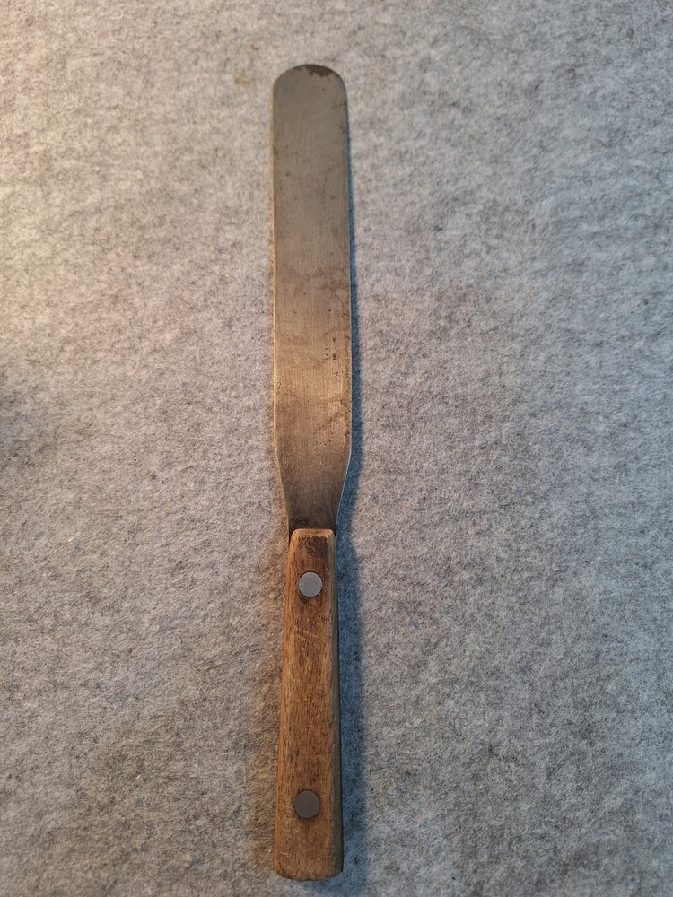 Unbranded Stainless 4″ Spreader Spatula With Wood Handle U.S.A. Possibly Dexter